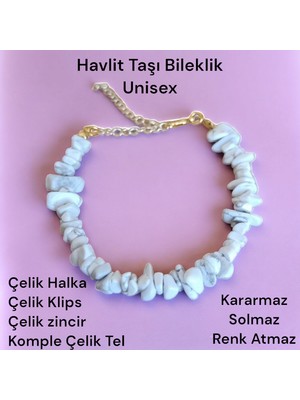 Mga Doğaltaş Havlit Doğaltaş Bileklik Orijinal Komple Çelik Doğal Kırıktaş Bileklik