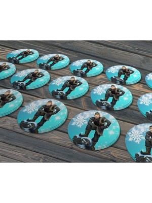 Letbil Reklam Kristoff Frozen 4 Cm,  60 Adet Opak Etiket