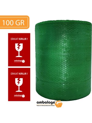 Balonlu Naylon 50CM x 10 Metre Kalın Havalı Naylon Yeşil Üç Katlı Balonlu Naylon Pat Pat Pıt Pıt