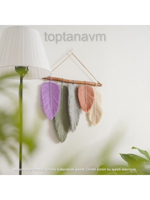 Ninastore Makrome Duvar Süsü Yaprak Duvar Dekorasyonu