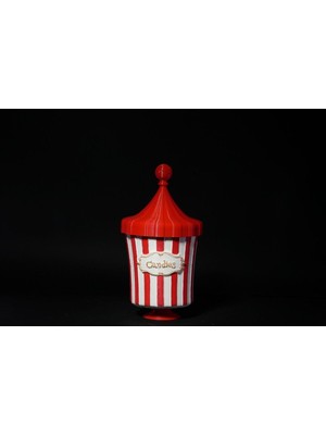 Turansoy Craft Sirk Kapaklı Patlamış Mısır Kovası Popcorn Kutusu Atıştırmalık Kovası