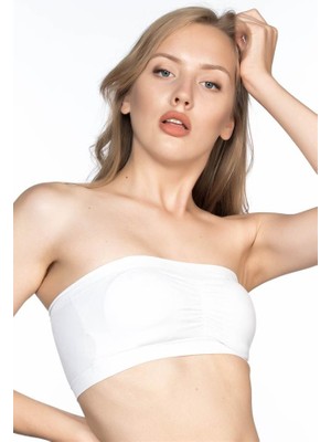 Emos Avm Beyaz Emay 4022 Pedli Straplez Korse