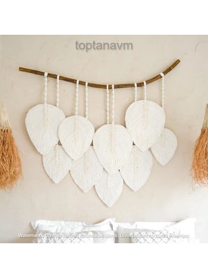 Ninastore Makrome Duvar Süsü Yaprak Duvar Dekorasyonu