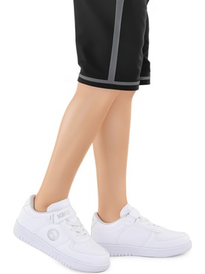 Kiko Kids Retka Cırtlı Günlük Erkek Çocuk Spor Ayakkabı Beyaz - Beyaz