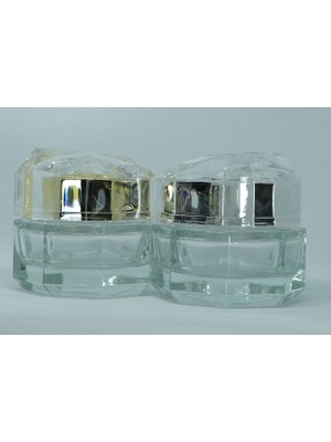 Krem Kutusu 50 ml (10 Adet) Şeffaf Özel Kapaklı Kavanoz