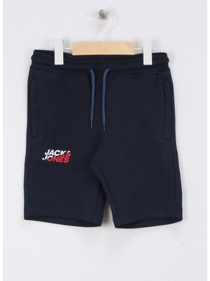 Jack & Jones Bağlamalı Bel Normal Lacivert Erkek Şort Jpstkobberoe Sweat Shorts Jnr