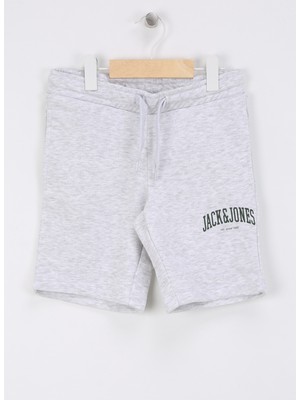 Jack & Jones Bağlamalı Bel Normal Beyaz Erkek Şort Jpstjosh Sweat Shorts Amt Jnr