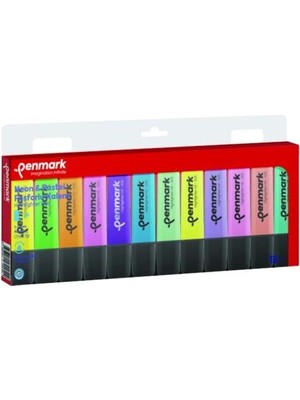 Penmark Fosforlu Kalem 12'li Asetat Karışık Renk 6 Pastel+ 6 Neon Blisterli