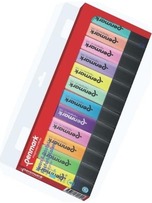 Penmark Fosforlu Kalem 12'li Asetat Karışık Renk 6 Pastel+ 6 Neon Blisterli