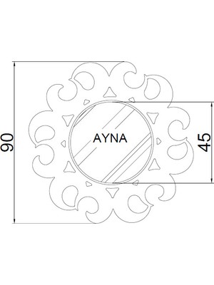 Bmd Mobilya Dekoratif Ayna 4 Beyaz