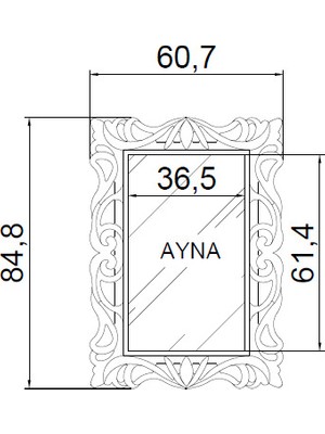 Bmd Mobilya Dekoratif Ayna 1 Beyaz