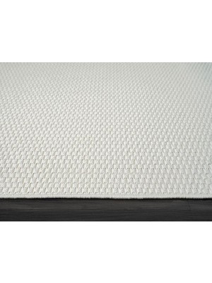 Çam Halı Sisal TB001A Beyaz Modern Desen Jüt Makine Halısı