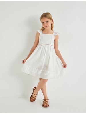 Koton Askılı Elbise Fistolu Kare Yaka Rahat Kesim