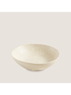 Chakra Beja Çukur Tabak 21 cm Krem