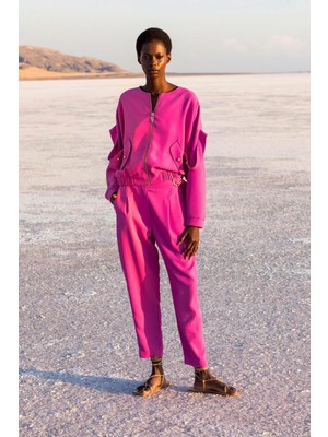 Kameya Erguvan Pileli Pantolon 23S20217