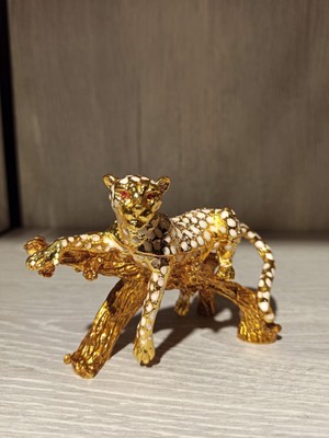 Miamantra Swarovski Taşlı Leopar Mücevherlik / Dekoratif Biblo