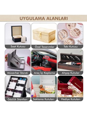Fixall Adhesive Products Suni Deri Yapışkanlı Alkantara Döşemelik Kumaş 48 x 100 cm Krem