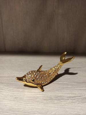 Miamantra Swarovski Taşlı Yunus Balığı Mücevherlik / Dekoratif Biblo