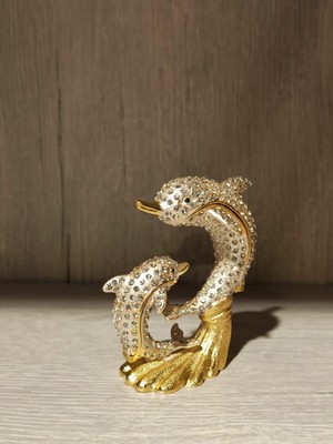 Miamantra Swarovski Taşlı Yunus Balığı Mücevherlik / Dekoratif Biblo
