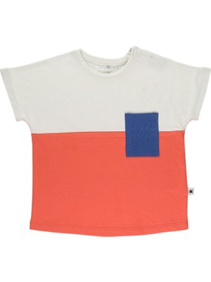 Little Yucca "pocket" Organik Pamuk Tshirt - Flamingo Turuncu