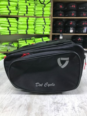 Dot Cycle Siyah Suya Dayanıklı Körüklü Motosiklet Yan Çanta Seti 14.40 lt Kapasite