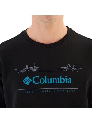 Columbia Csc M Nature And Back Crew Siyah Erkek Sweatshirt