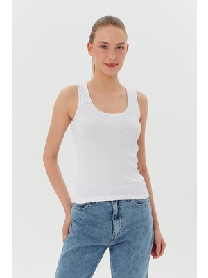 Nish&Chic Taşlı Fitilli Atlet