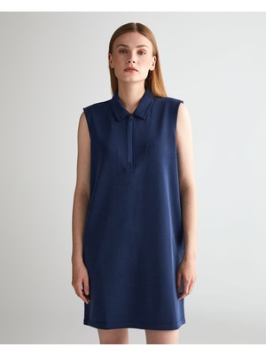 Gant Kadın Lacivert Regular Fit Fermuarlı Elbise 44924119T.433