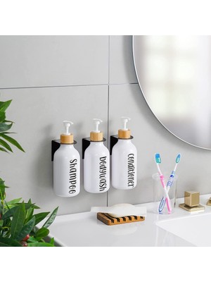 Yaci Shop Turuncu Tarzı 300 ml ml Banyo Dispenseri Şampuan ve Saç Kremi Duş Sabun Şişesi Eczacı Losyon Duvara Monte Bambu Pompalı Sabunluk (Yurt Dışından)