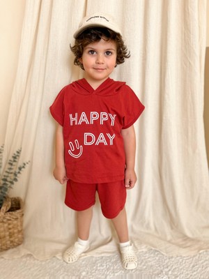 MiaBaby Kapüşonlu Yazlık Baskılı Takım