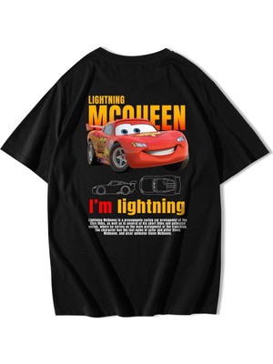 BRZ Collection Unisex Oversize Şimşek Mcqueen T-Shirt