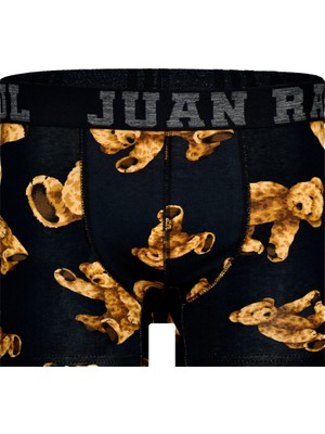 Juan Raul Munivy Juan Raul Ayıcık Desenli Lacivert Rahat Erkek Boxer