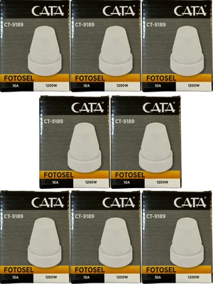Cata CT-9189 1200W 10A Sensör Fotosel 8 Adet Su ve Toz Geçirmez IP44 Koruma