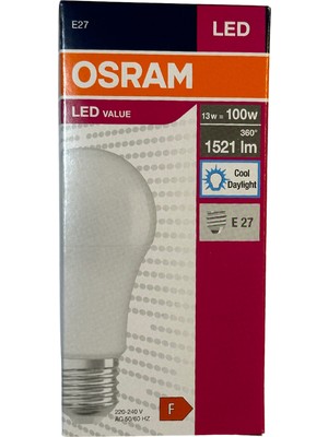 Osram 13W (100W) 6500K (Beyaz Işık) E27 Duylu LED Ampul (4 Adet)