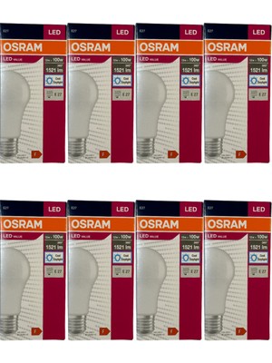 Osram 13W (100W) 6500K (Beyaz Işık) E27 Duylu LED Ampul (8 Adet)