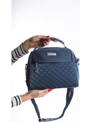 Mavi Kadın Kapitone El ve Omuz Çantası BG1183-301-0002