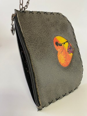 Etnik Clutch Çanta Ince/ Gün Batımı Desenli 17*13