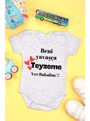 Bebe Tospik Teyze Aşkı Baskılı Kruvaze Zıbın