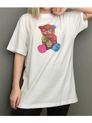 Heg Store Teddy Baskılı Oversize T-Shirt