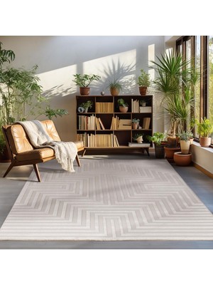 Carpettex Iskandinav Desenli Bohem Tarzı Salon Halısı Yumuşak Kabartmalı Halı