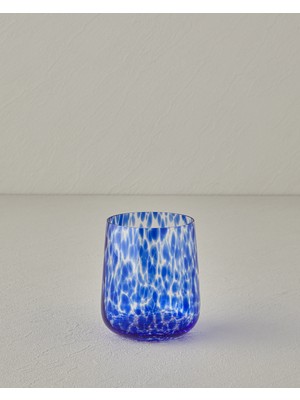 English Home Arzu Sabancı Torcello Cam El Yapımı Bardak 440 ml Koyu Mavi