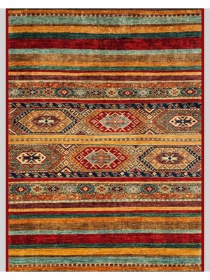 BD Digital Vintage Desenli Halı, Pamuk Dokuma Pamuklu Taban Dekoratif Halı Kilim 15