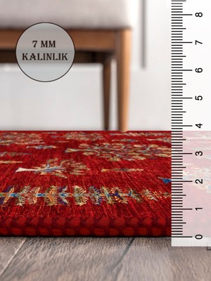 BD Digital Vintage Desenli Halı, Pamuk Dokuma Pamuklu Taban Dekoratif Halı Kilim 29