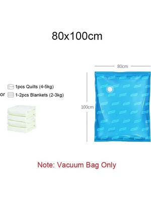 2Xuqingfeng 80X100 cm 5 Parça Büyük Saklama Torbaları Elbise Yorgan Hava Vakum Torbası El Sıkıştırılmış Space Saver Dolap Organizatör Giyim Sıkıştırma Mühür Paketi (Yurt Dışından)