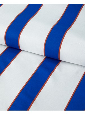 English Home Marine Stripe Çift Kişilik Nevresim Seti Lacivert-Turuncu