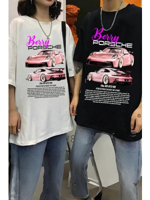 Touz Moda Berry Porsche Retro Baskılı T-Shirt