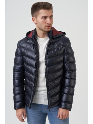 White Stone San Diego Slim Fit Kapüşonlu Kaban Laci