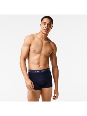 Lacoste Erkek 3'lü Lacivert Boxer 5H7686 166