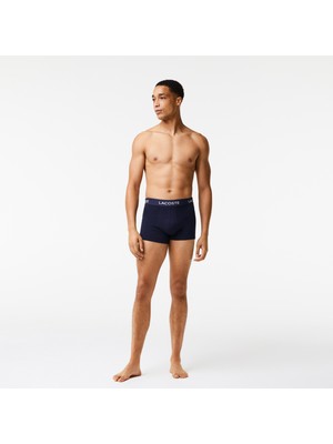 Lacoste Erkek 3'lü Lacivert Boxer 5H7686 166