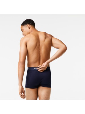 Lacoste Erkek 3'lü Lacivert Boxer 5H7686 166